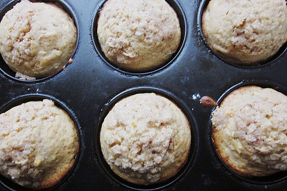 Ahornsirup - Muffins mit Haferflockenstreuseln