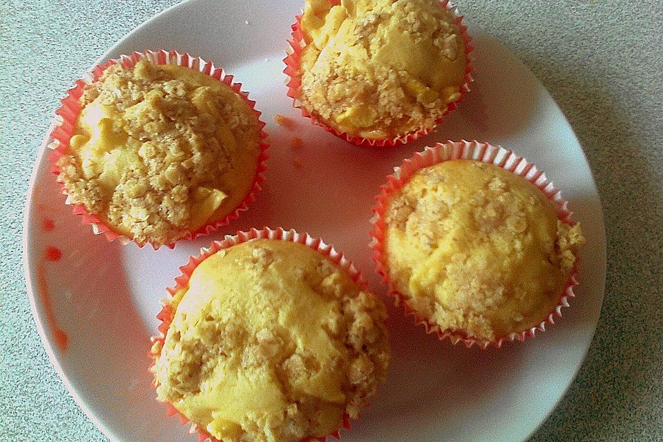 Ahornsirup - Muffins mit Haferflockenstreuseln