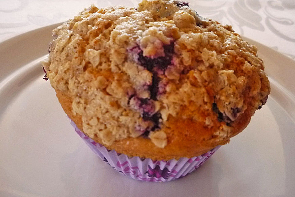 Ahornsirup - Muffins mit Haferflockenstreuseln