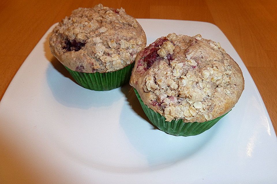 Ahornsirup - Muffins mit Haferflockenstreuseln