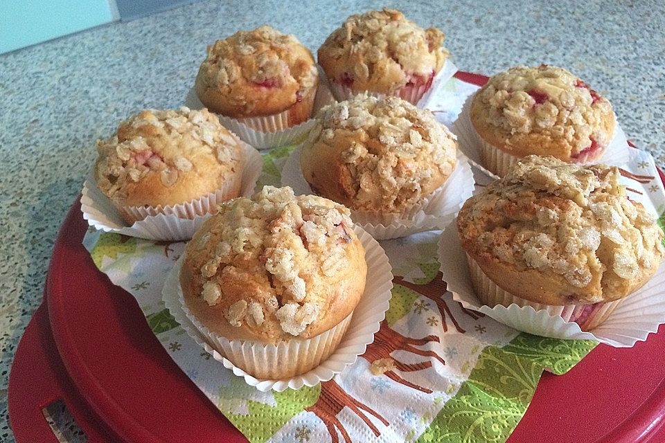 Ahornsirup - Muffins mit Haferflockenstreuseln