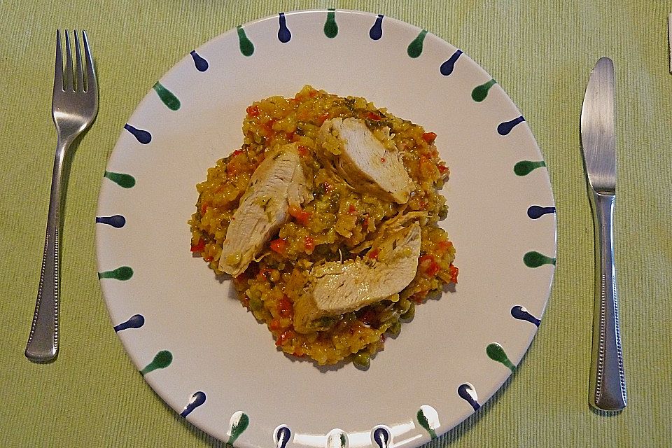 Hähnchen - Paella