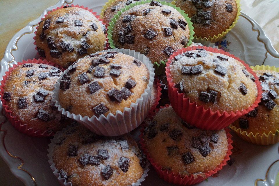 Muffins mit Schokosplittern