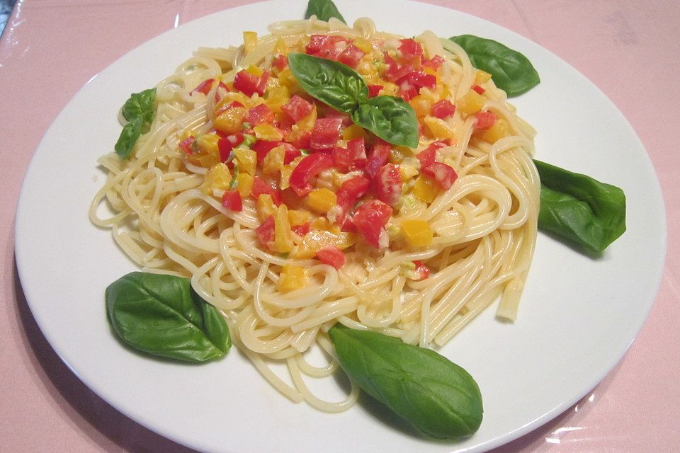 Spaghetti mit Paprika