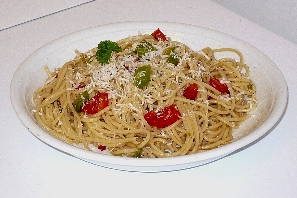 Spaghetti mit Paprika