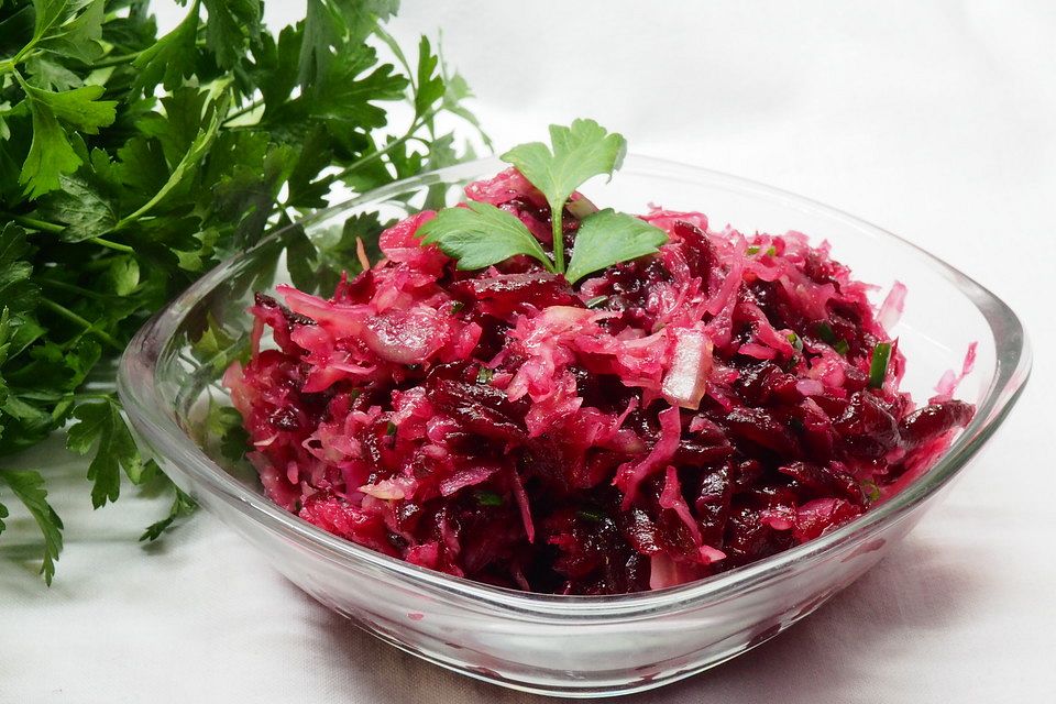 Sauerkrautsalat mit Rote Bete