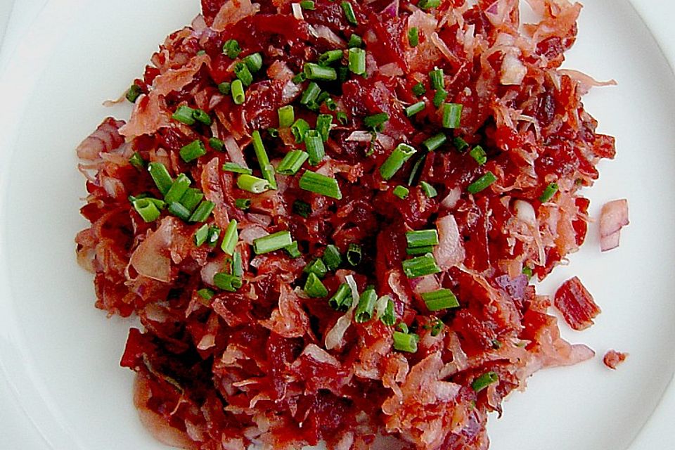 Sauerkrautsalat mit Rote Bete