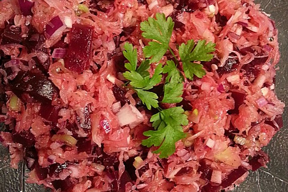 Sauerkrautsalat mit Rote Bete