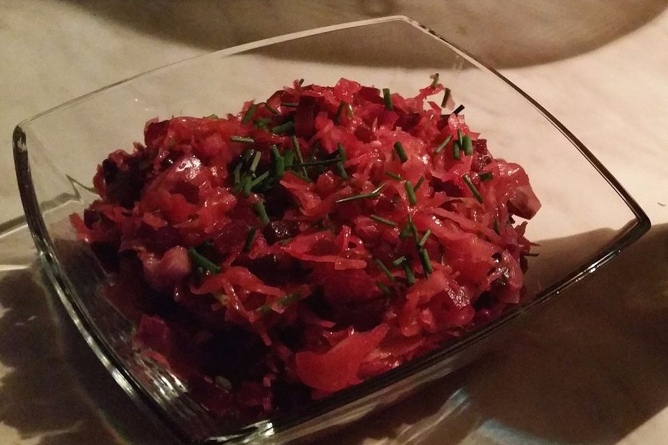 Sauerkrautsalat mit Rote Bete