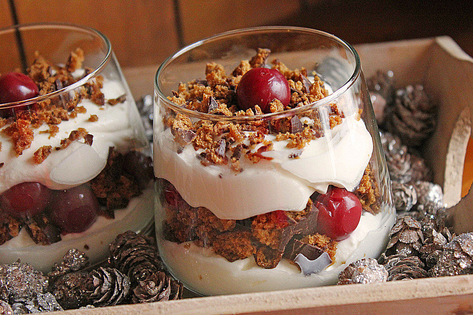 Weihnachtliches Lebkuchen - Schicht - Dessert