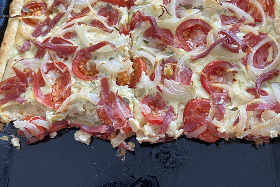 Tomaten-Schafskäse-Quiche