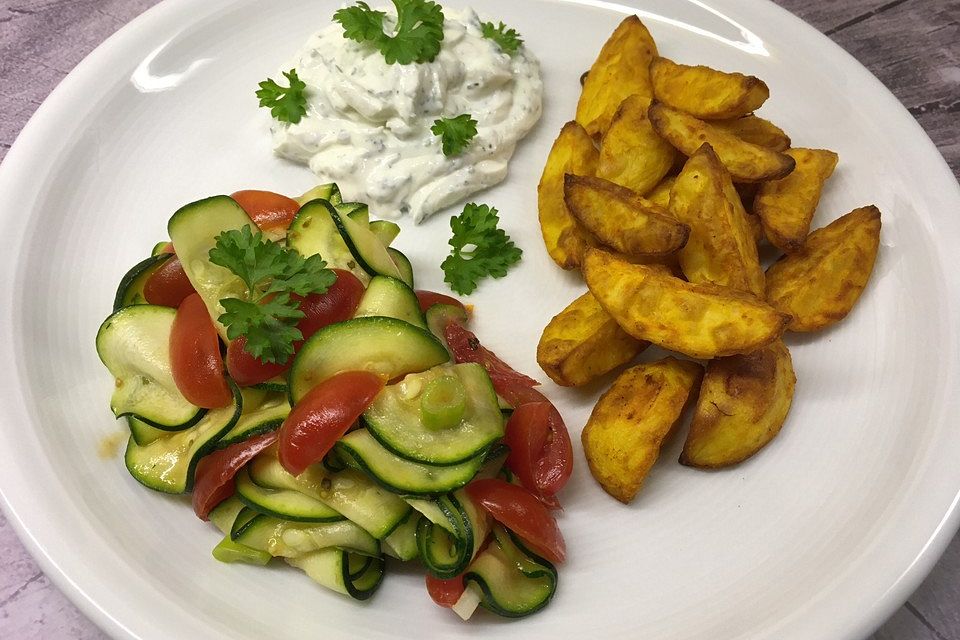 Burgys Tomaten - Zucchini - Salat