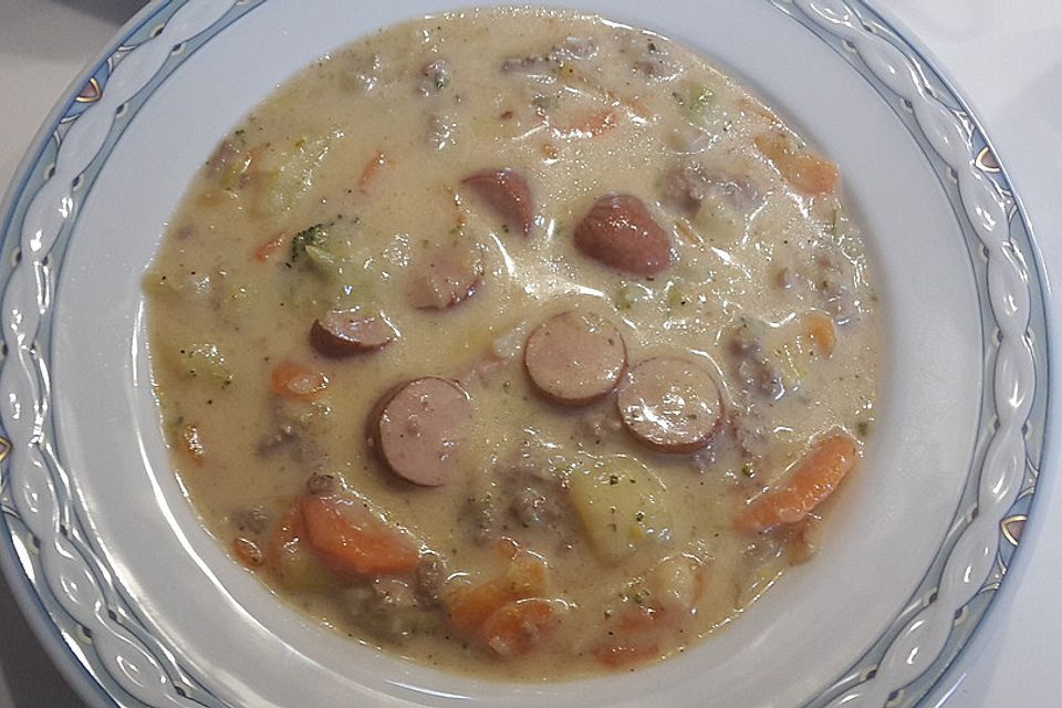 Claudis Kartoffel-Gemüse-Käsesuppe