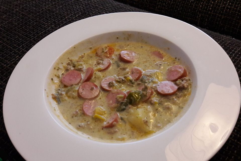 Claudis Kartoffel-Gemüse-Käsesuppe