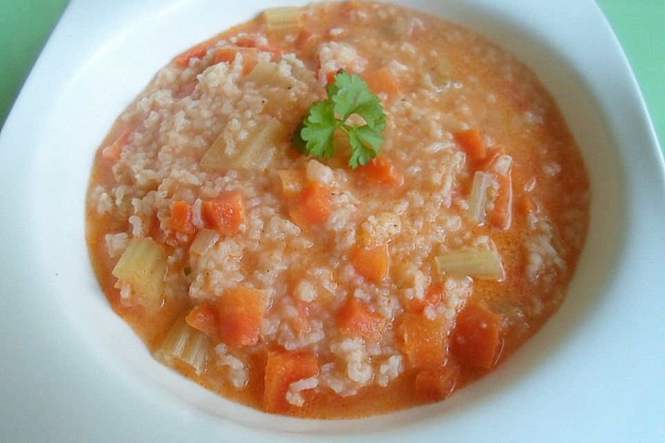 Tomaten - Reis - Cremesuppe