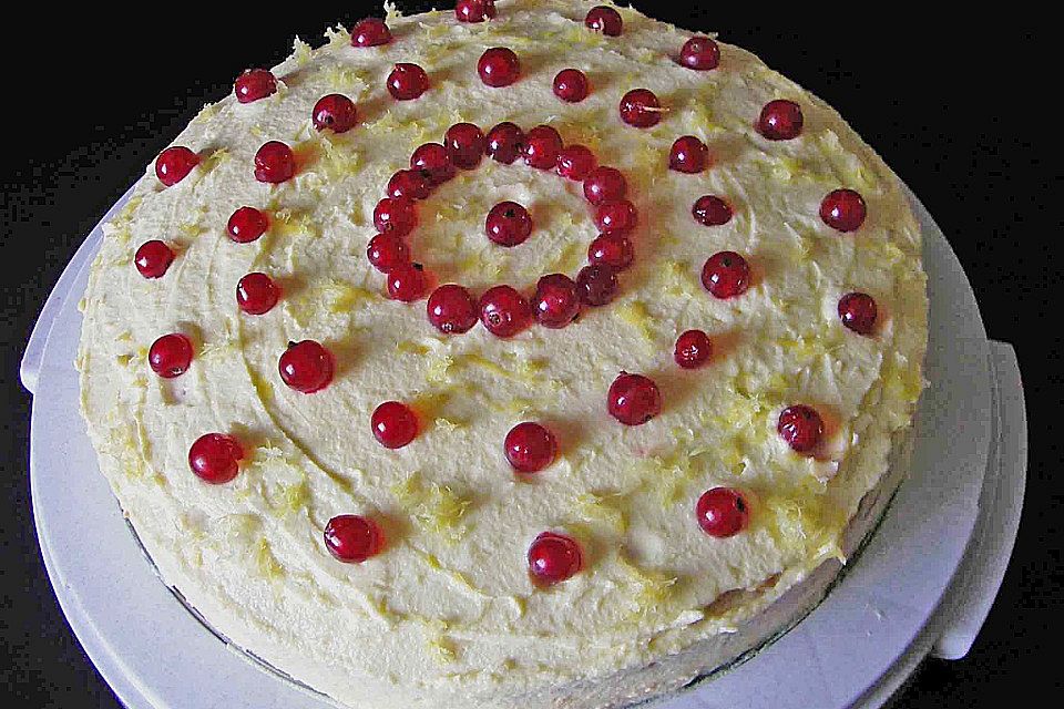 Zitronen - Johannisbeer - Torte