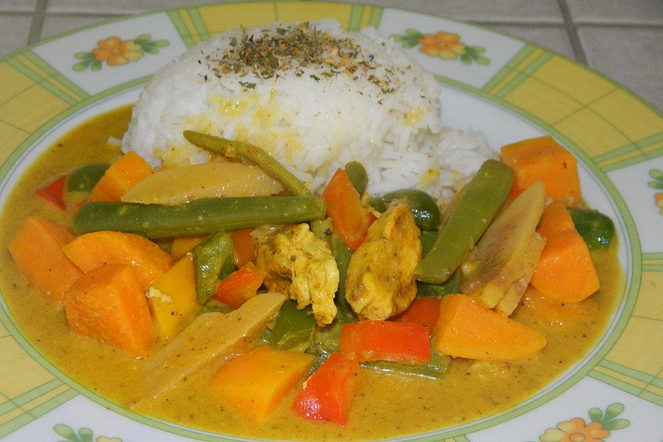 Hähnchencurry mit Süßkartoffeln