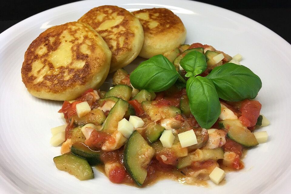 Zucchini - Tomaten - Pfanne