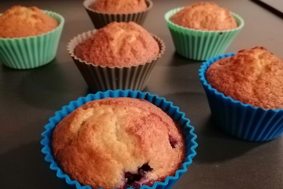 Saftige Heidelbeermuffins