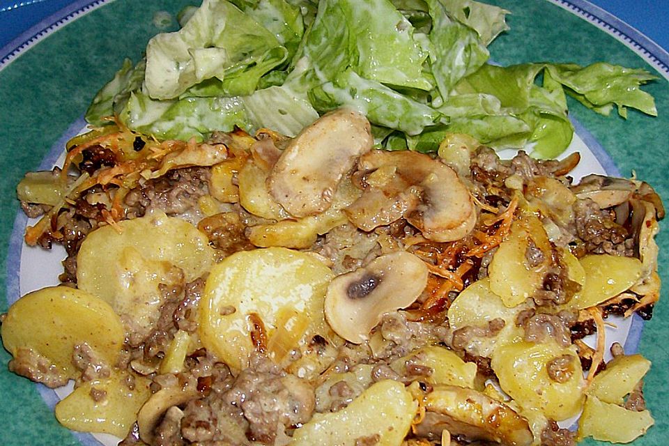 Champignon - Hackfleisch - Auflauf