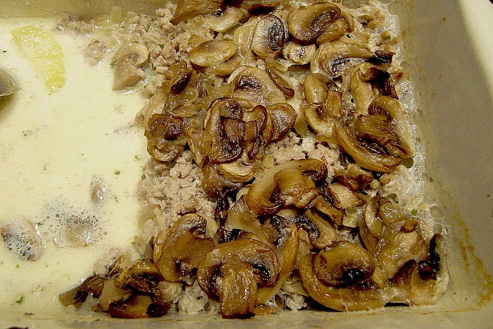 Champignon - Hackfleisch - Auflauf