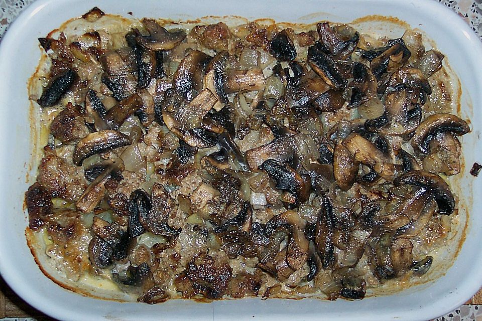 Champignon - Hackfleisch - Auflauf