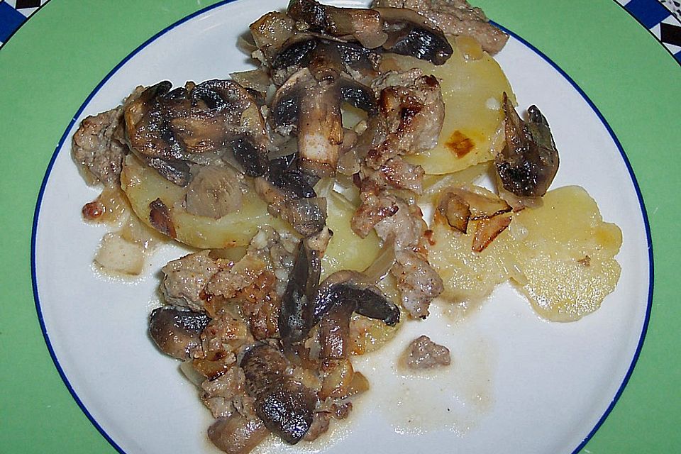 Champignon - Hackfleisch - Auflauf