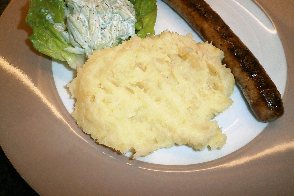 Pikanter Kartoffelbrei mit Knoblauch