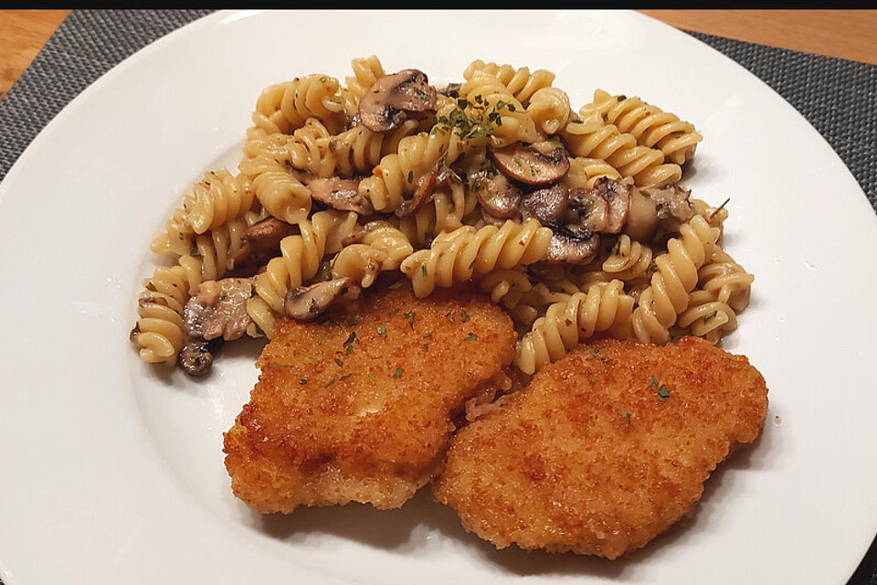 Spaghetti mit Pilzsauce