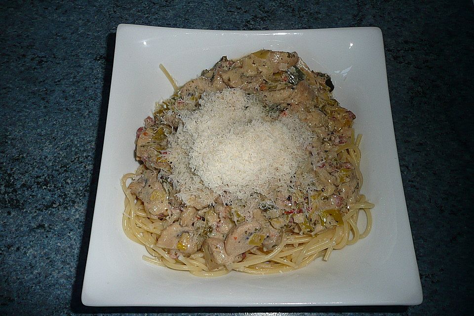 Spaghetti mit Pilzsauce