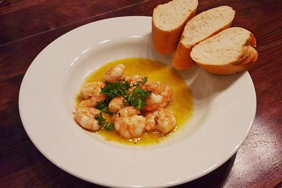 Shrimps in Knoblauchsauce