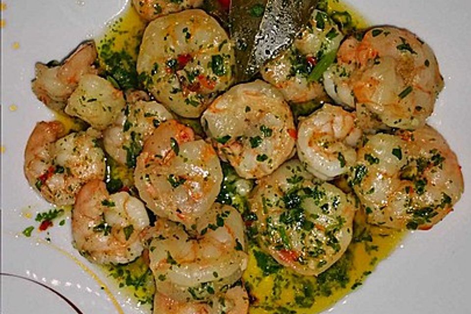 Shrimps in Knoblauchsauce