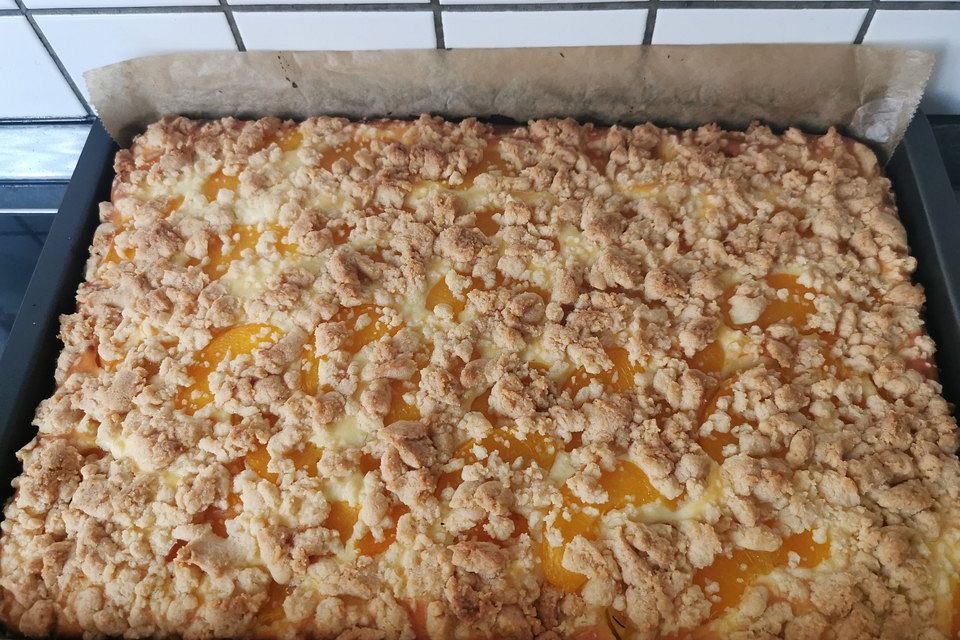 Quark - Streuselkuchen mit Obst