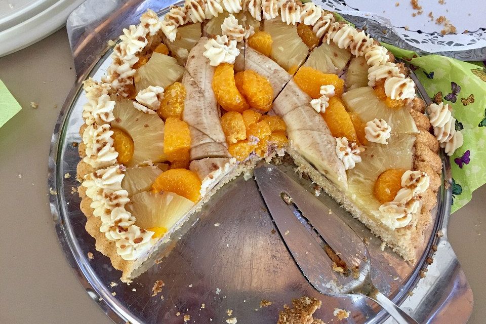 Schneller Biskuit für Obstkuchen