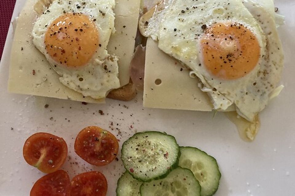 Schinken - Spiegelei - Toast