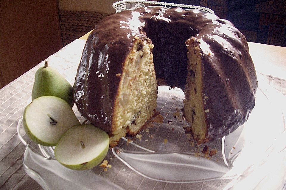 Birnenkuchen 'Belle Hélène'