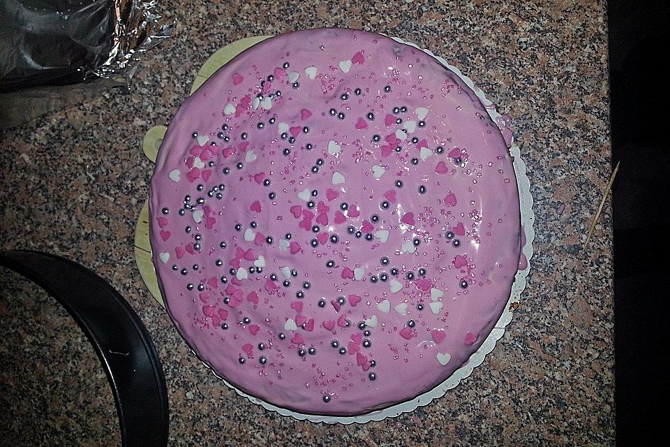 Blaubeerkuchen mit weißer Schokolade