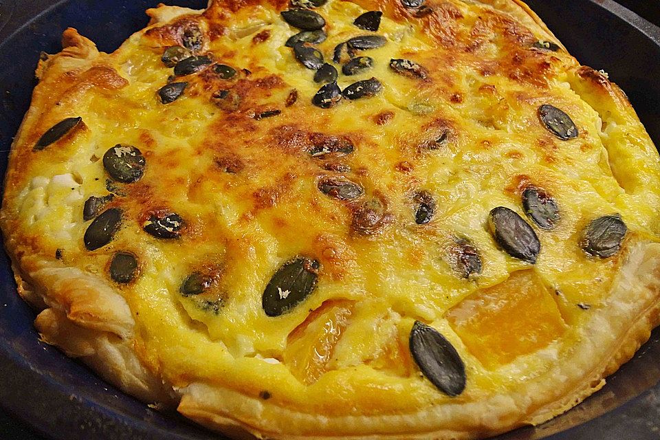 Kürbis - Hüttenkäse - Quiche