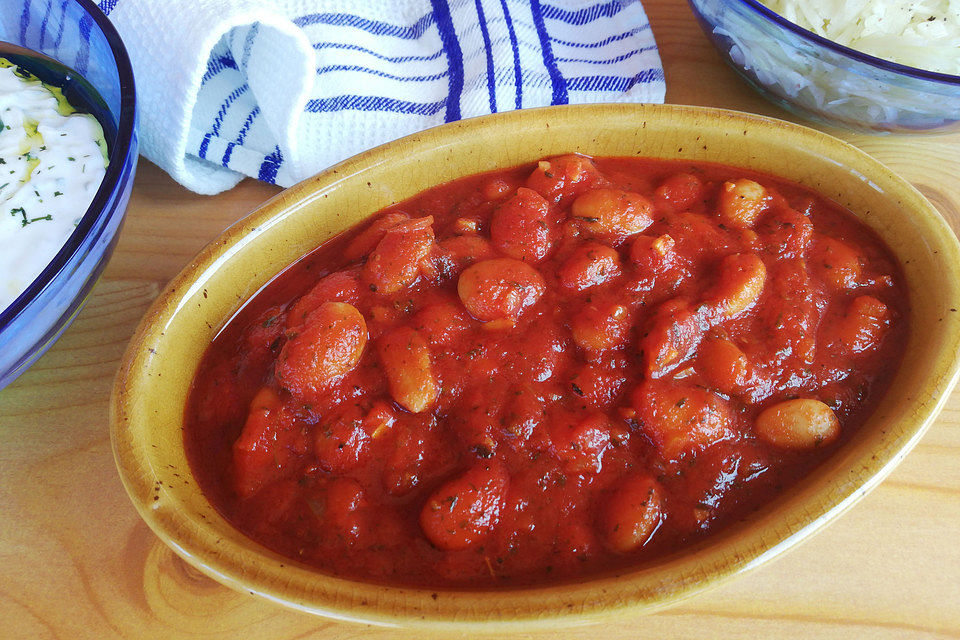 Dicke Bohnen in Tomatensoße