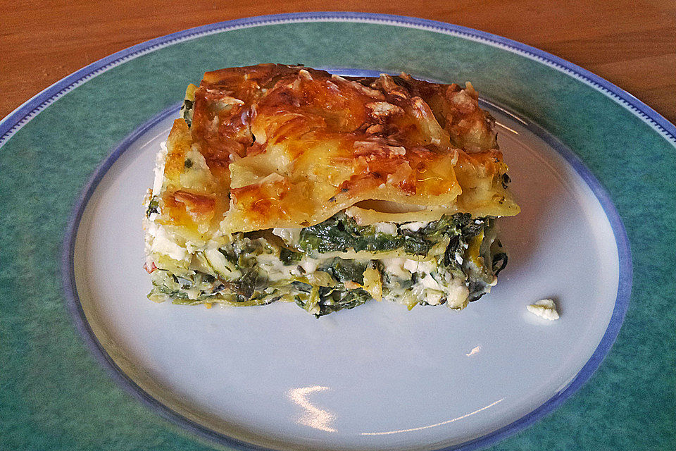 Spinat - Schafskäse - Lasagne