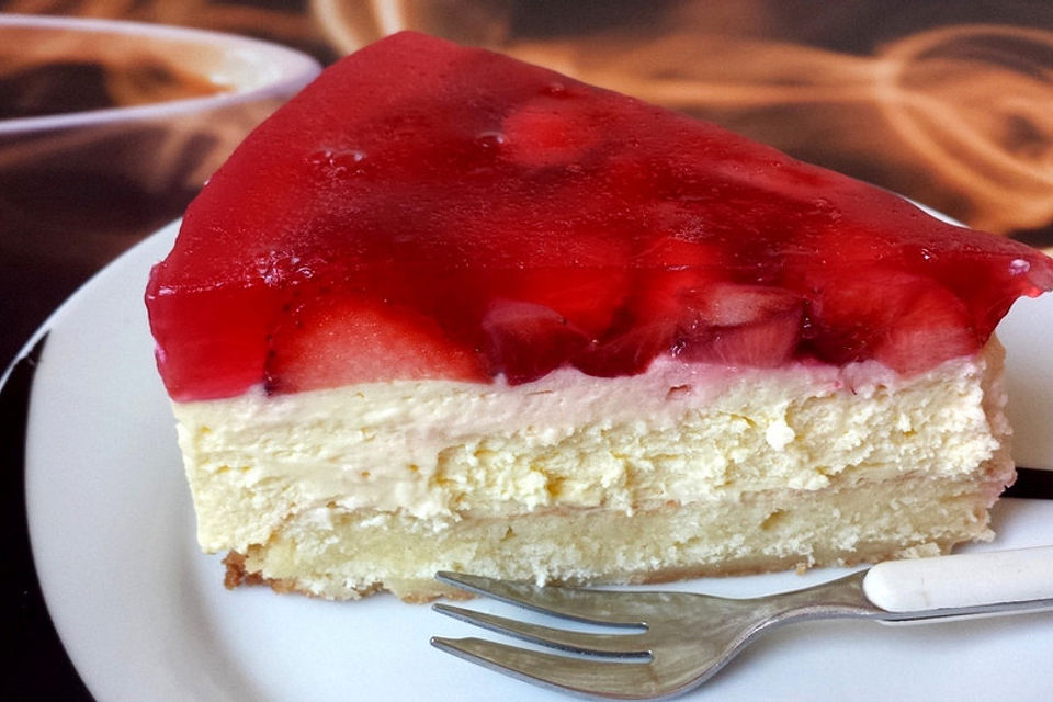 Erdbeerkuchen mit Schmand-Vanillecreme