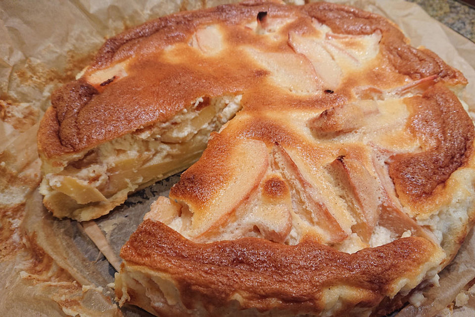 Quittenkuchen mit Rahmguss