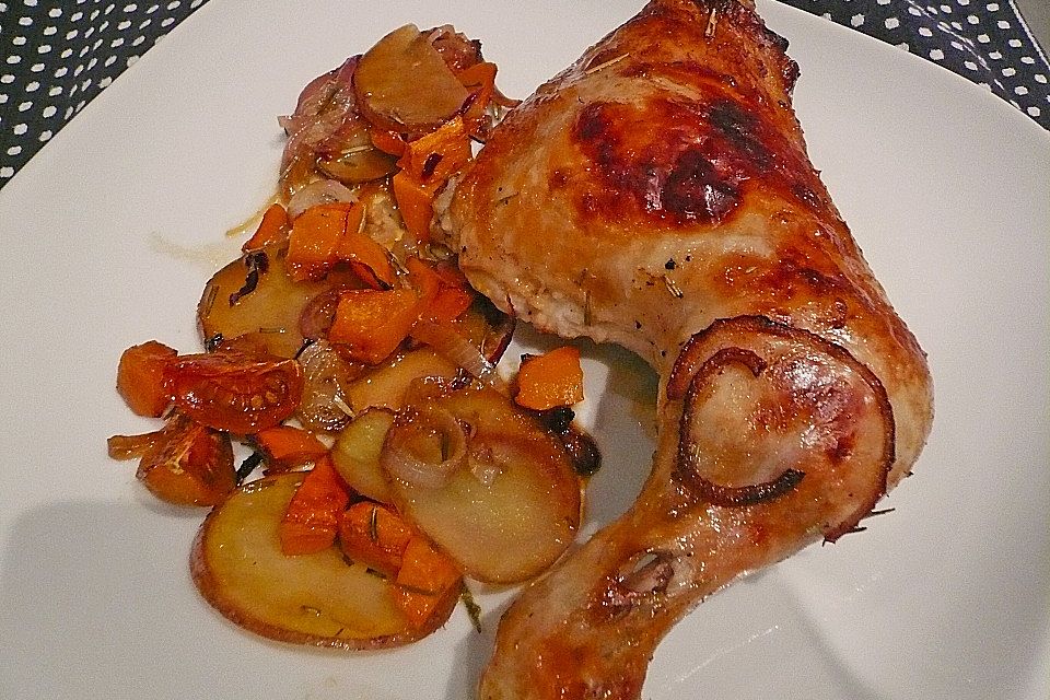 Kürbis - Zitronen - Huhn