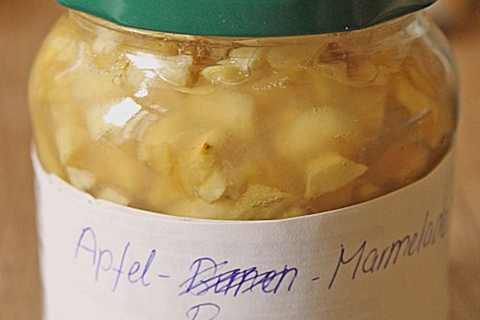 Apfelmarmelade mit Bananen