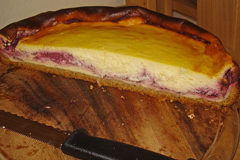 Saftige Brombeer - Quarktorte