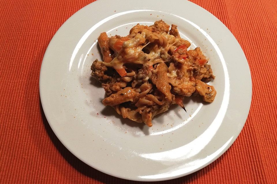 Nudelauflauf Bolognese