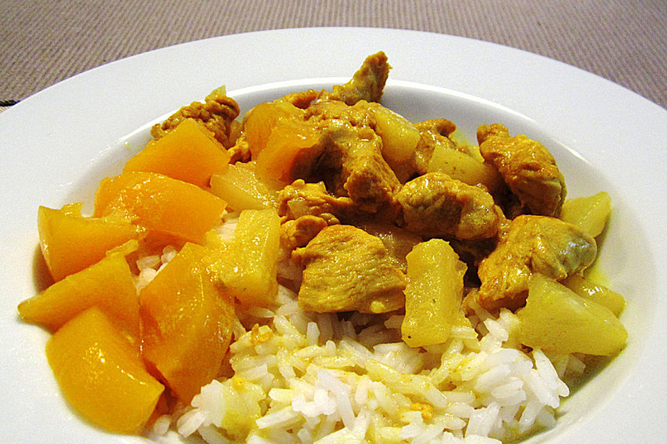 Fruchtiges Curryhühnchen