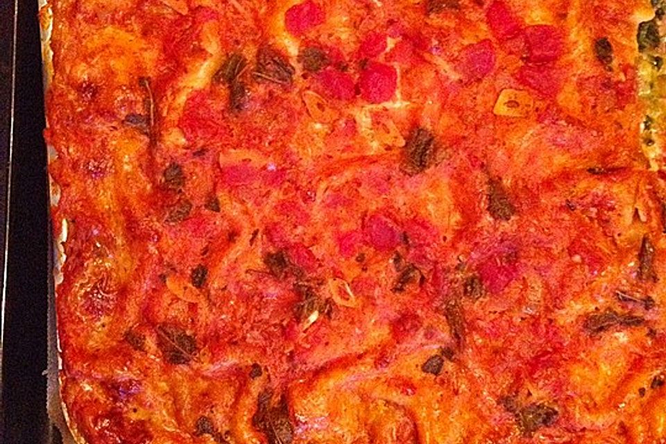 Kürbis - Spinat - Lasagne