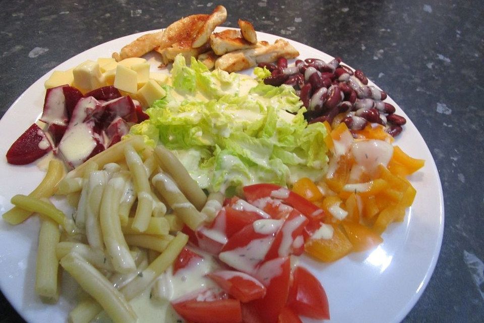 Bunt gemischter Salat