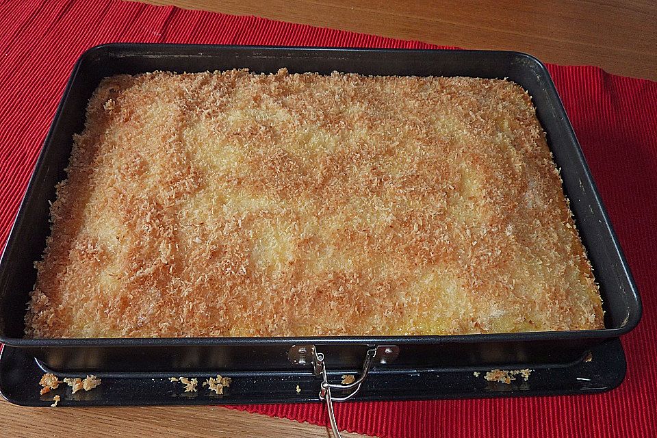 Buttermilchkuchen mit Kokosbelag